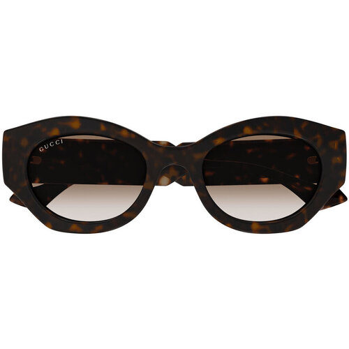 Zegarki & Biżuteria  okulary przeciwsłoneczne Gucci Occhiali da Sole  GG1553S 002 Brązowy