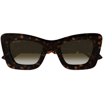 Zegarki & Biżuteria  okulary przeciwsłoneczne Gucci Occhiali da Sole  GG1552S 002 Brązowy