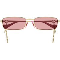 Zegarki & Biżuteria  Damskie okulary przeciwsłoneczne Gucci Occhiali da Sole  GG1600S 004 con Catena Złoty