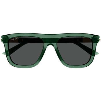 Zegarki & Biżuteria  Męskie okulary przeciwsłoneczne Gucci Occhiali da Sole  Web GG1502S 003 Zielony