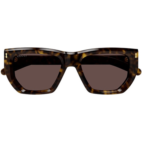 Zegarki & Biżuteria  okulary przeciwsłoneczne Gucci Occhiali da Sole  GG1520S 002 Brązowy