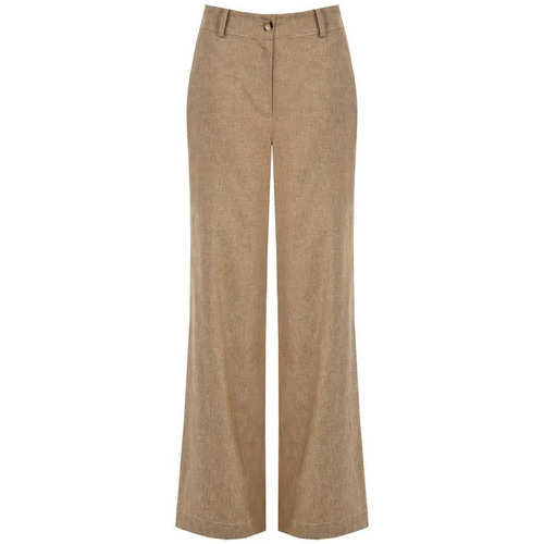 tekstylia Damskie Spodnie z lejącej tkaniny / Alladynki Rinascimento CFC0119509003 Beżowy
