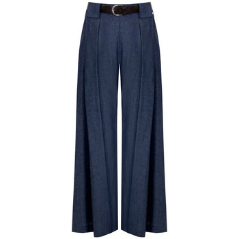 tekstylia Damskie Spodnie z lejącej tkaniny / Alladynki Rinascimento CFC0119591003 Niebieski