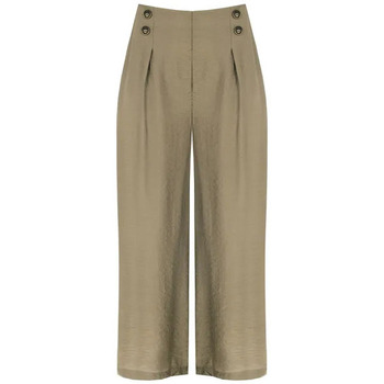 tekstylia Damskie Spodnie z lejącej tkaniny / Alladynki Rinascimento CFC0019549002 Wojskowa zieleń