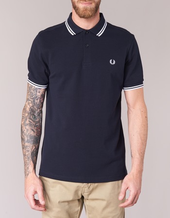 Fred Perry SLIM FIT TWIN TIPPED Marine / Biały