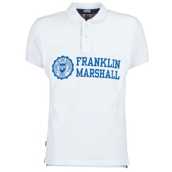 tekstylia Męskie Koszulki polo z krótkim rękawem Franklin & Marshall AYLEN Biały