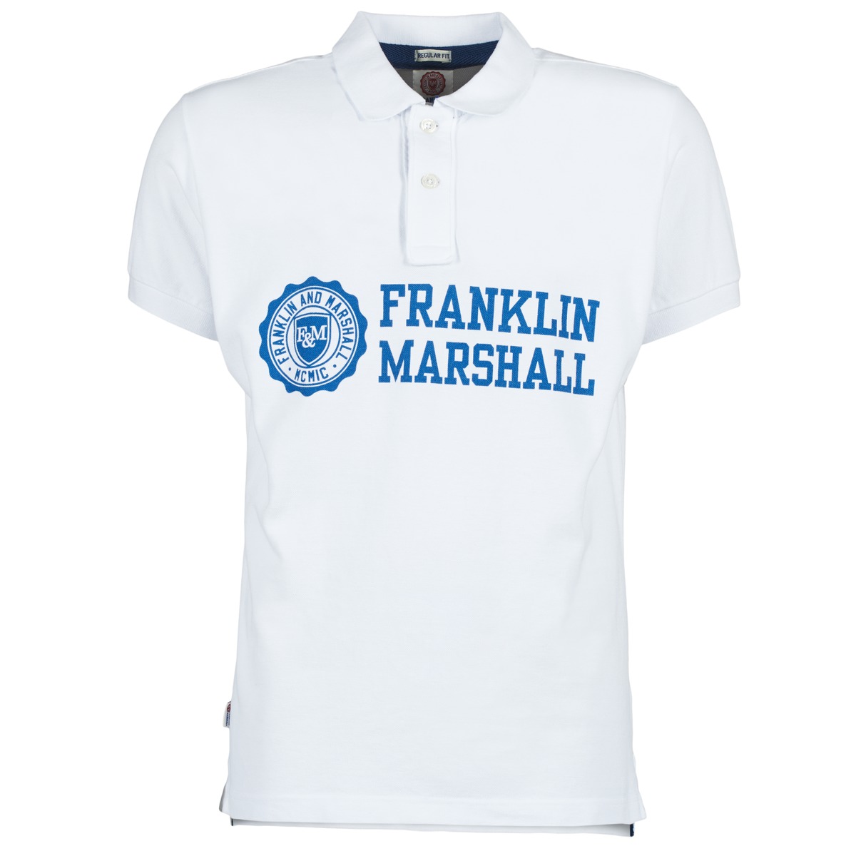 tekstylia Męskie Koszulki polo z krótkim rękawem Franklin & Marshall AYLEN Biały