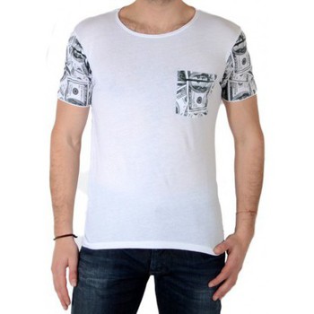 tekstylia Męskie T-shirty z krótkim rękawem Japan Rags 50596 Biały