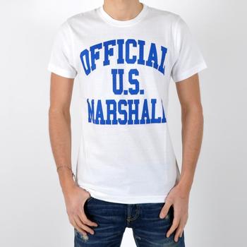 tekstylia Męskie T-shirty z krótkim rękawem U.S Marshall 15489 Biały