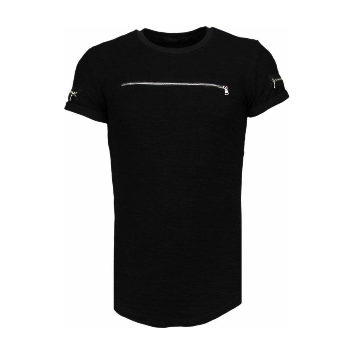 tekstylia Męskie T-shirty z krótkim rękawem Justing 31872014 Czarny