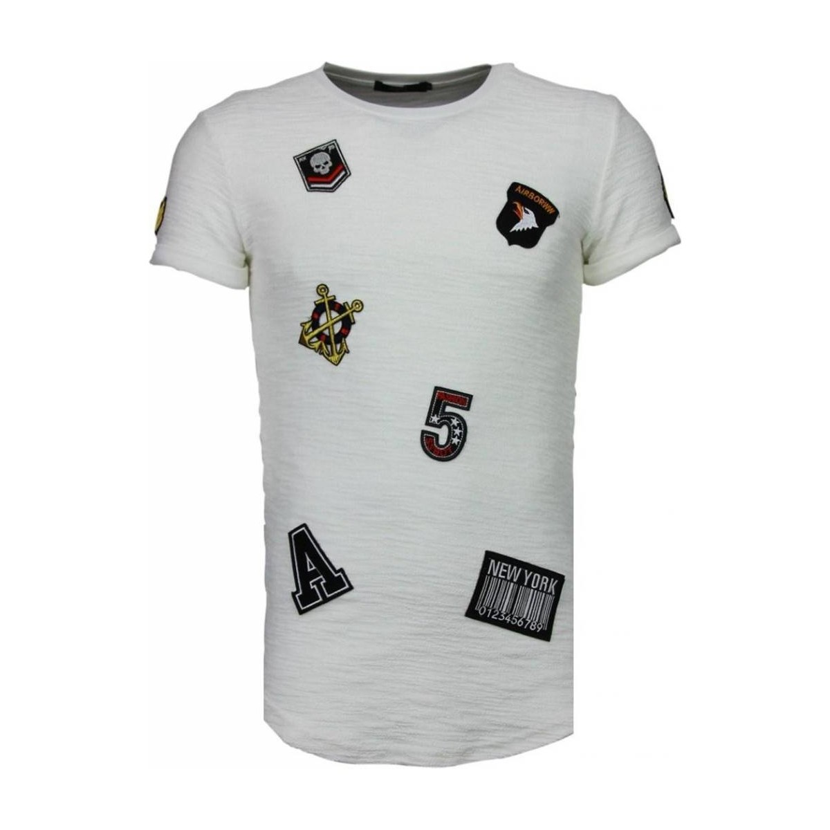tekstylia Męskie T-shirty z krótkim rękawem Justing 31880861 Biały
