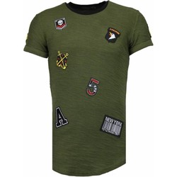 tekstylia Męskie T-shirty z krótkim rękawem Justing 31879616 Zielony