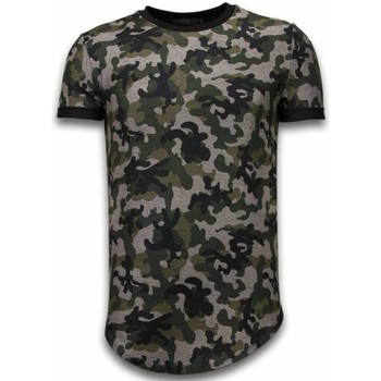 tekstylia Męskie T-shirty z krótkim rękawem Justing 46499321 Zielony