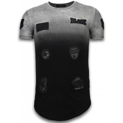 tekstylia Męskie T-shirty z krótkim rękawem Justing 46497164 Czarny