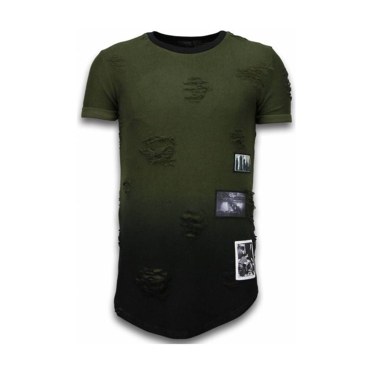 tekstylia Męskie T-shirty z krótkim rękawem Justing 46494920 Zielony