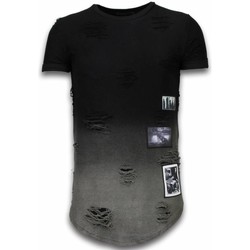 tekstylia Męskie T-shirty z krótkim rękawem Justing 46493828 Czarny