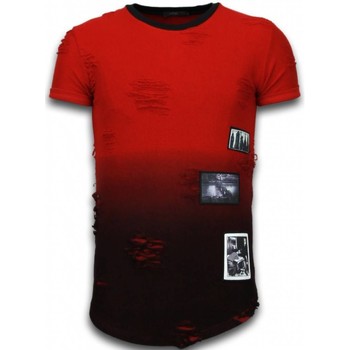 tekstylia Męskie T-shirty z krótkim rękawem Justing 46496453 Czerwony