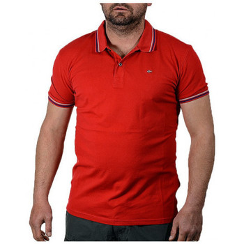 tekstylia Męskie T-shirty i Koszulki polo Napapijri ELDIS STRIPEA Czerwony