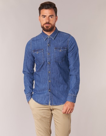tekstylia Męskie Koszule z długim rękawem Casual Attitude IHERZI Niebieski / Medium