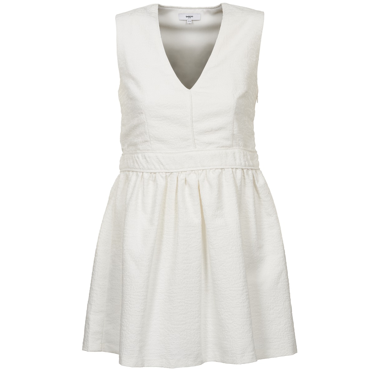 tekstylia Damskie Sukienki krótkie Suncoo CAGLIARI Biały