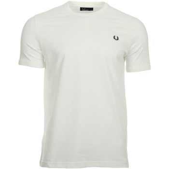 tekstylia Męskie T-shirty z krótkim rękawem Fred Perry Ringer T-Shirt Biały