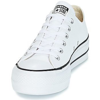 Converse CHUCK TAYLOR ALL STAR LIFT CLEAN OX LEATHER Biały