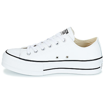 Converse CHUCK TAYLOR ALL STAR LIFT CLEAN OX LEATHER Biały