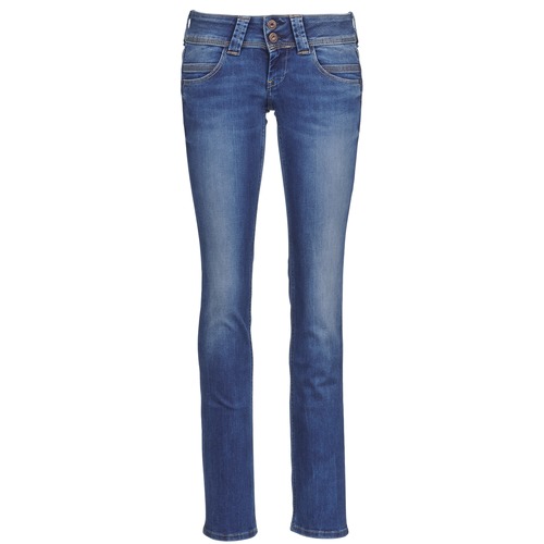 tekstylia Damskie Jeansy straight leg Pepe jeans VENUS Niebieski / Medium