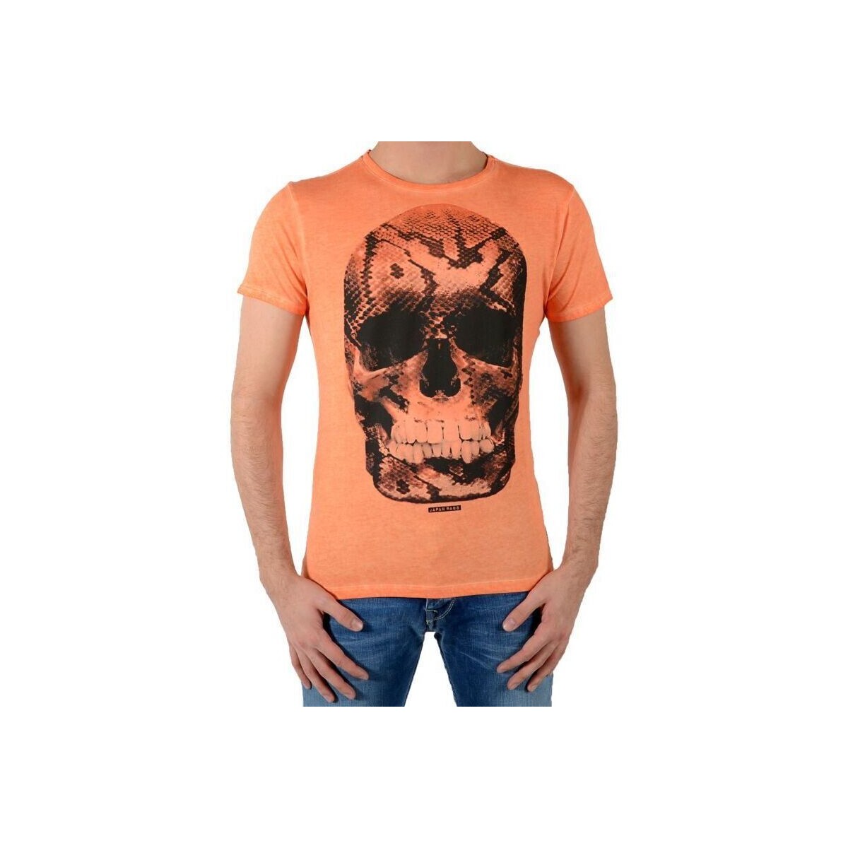tekstylia Męskie T-shirty z krótkim rękawem Japan Rags 38860 Pomarańczowy